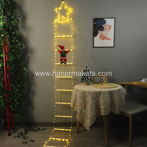 Christmas Decoration LED Ladder Lights with Santa Claus